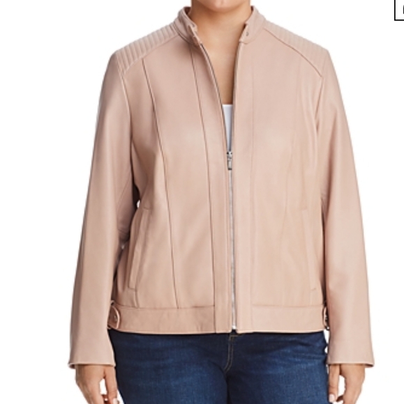 cole haan leather coats